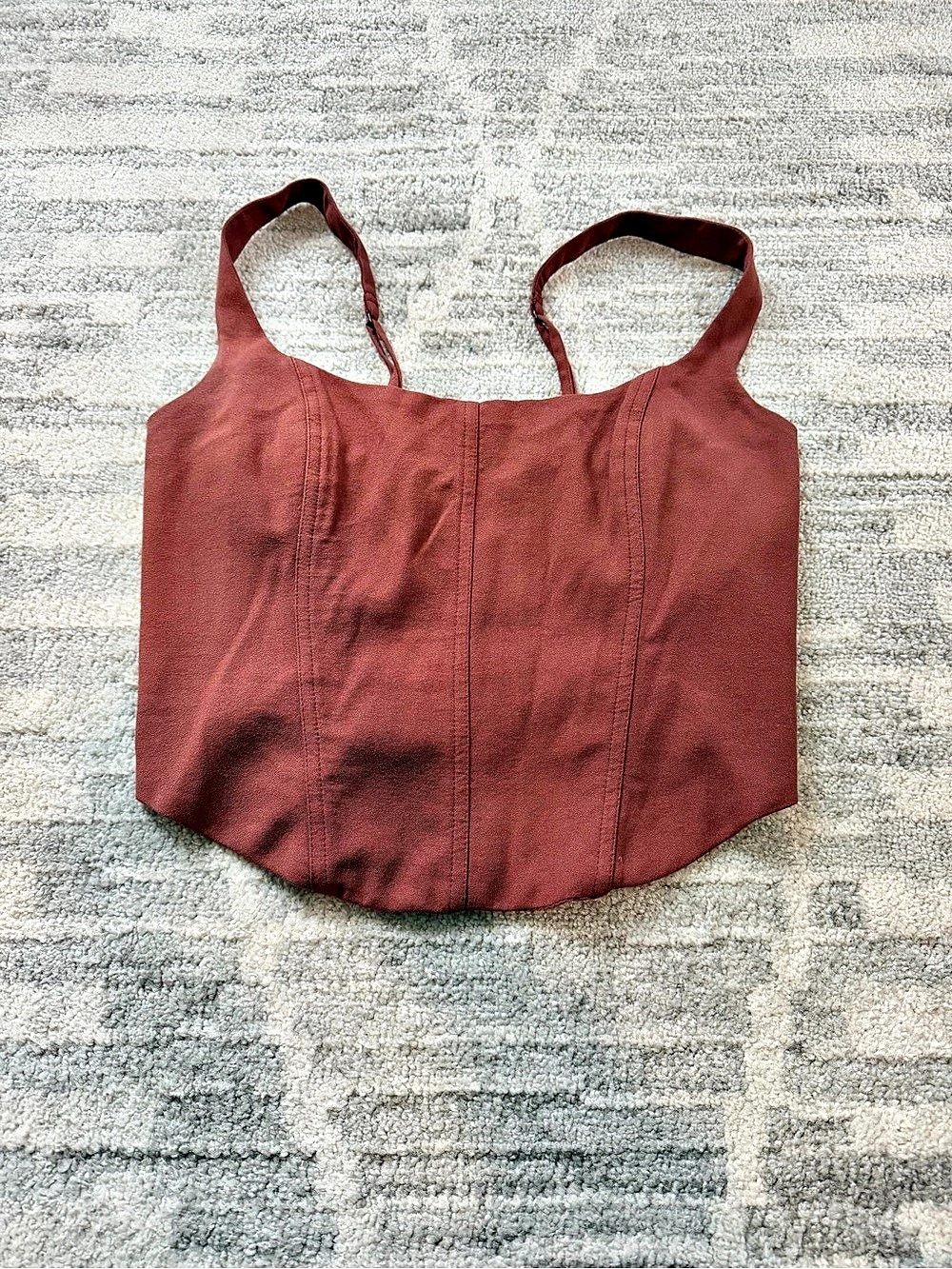 Abercrombie Cropped Tank Top in Red Size Small